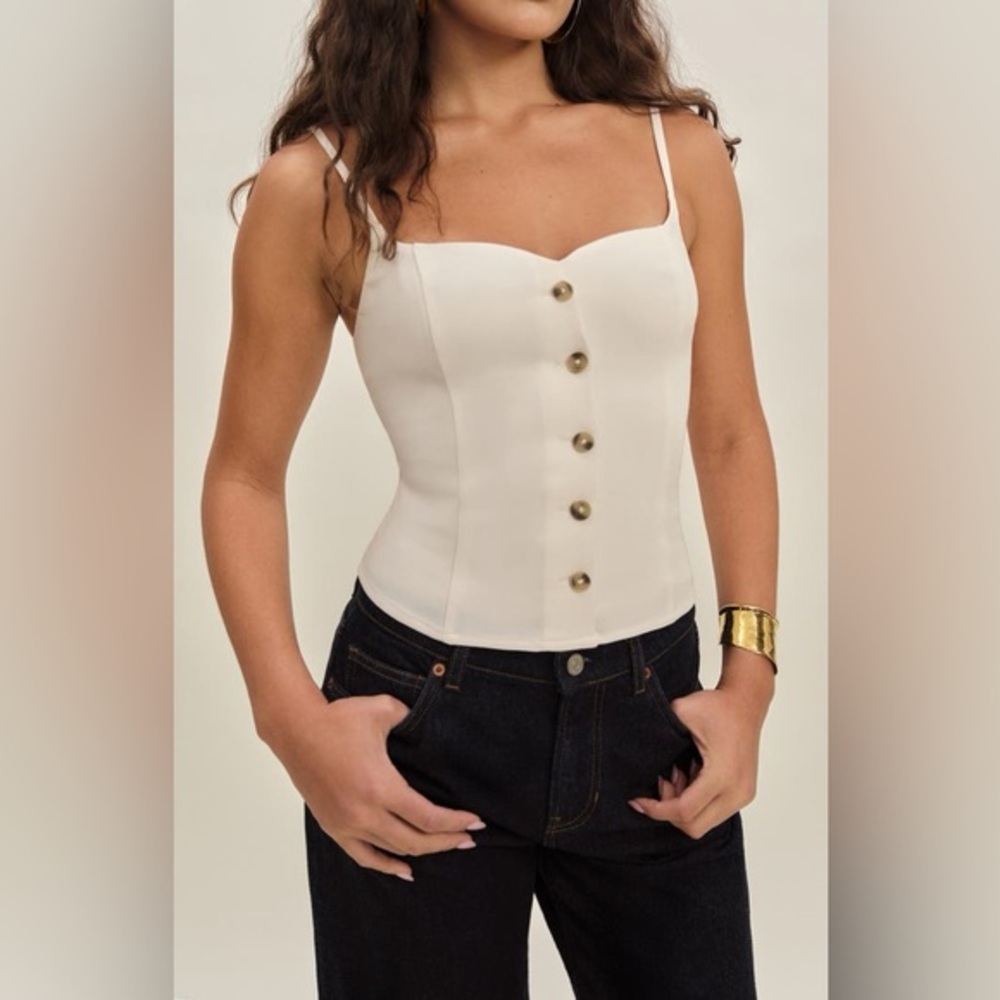 Reformation Danika Button-Up Camisole